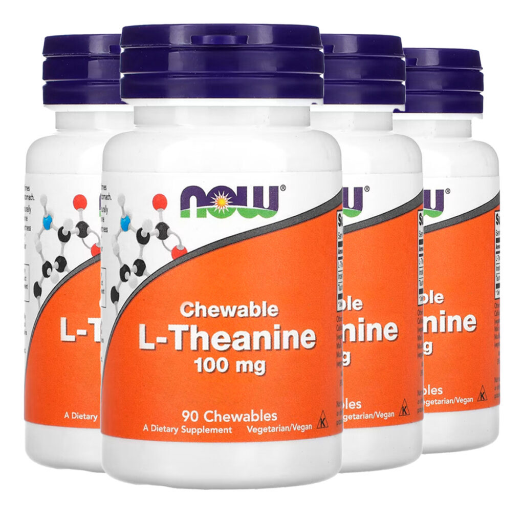 L-teanina 100mg Now Foods 90 Chebls Matigáveis Importado 4un