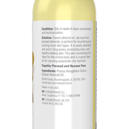 Óleo De Amendoa 473ml Now Foods Almond Oil Puro - Imagem 2