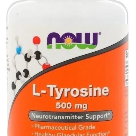 L Tyrosine Tirosina 500 Mg 120 Cápsulas Now Foods - Imp Eua Sabor Sem - Imagem 4