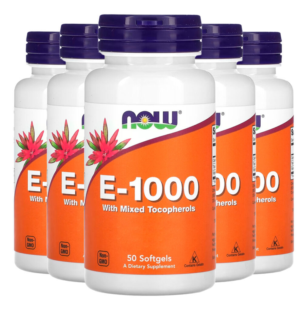 Vitamina E-1000 670mg Now Foods 50 Softgels Importado 5un