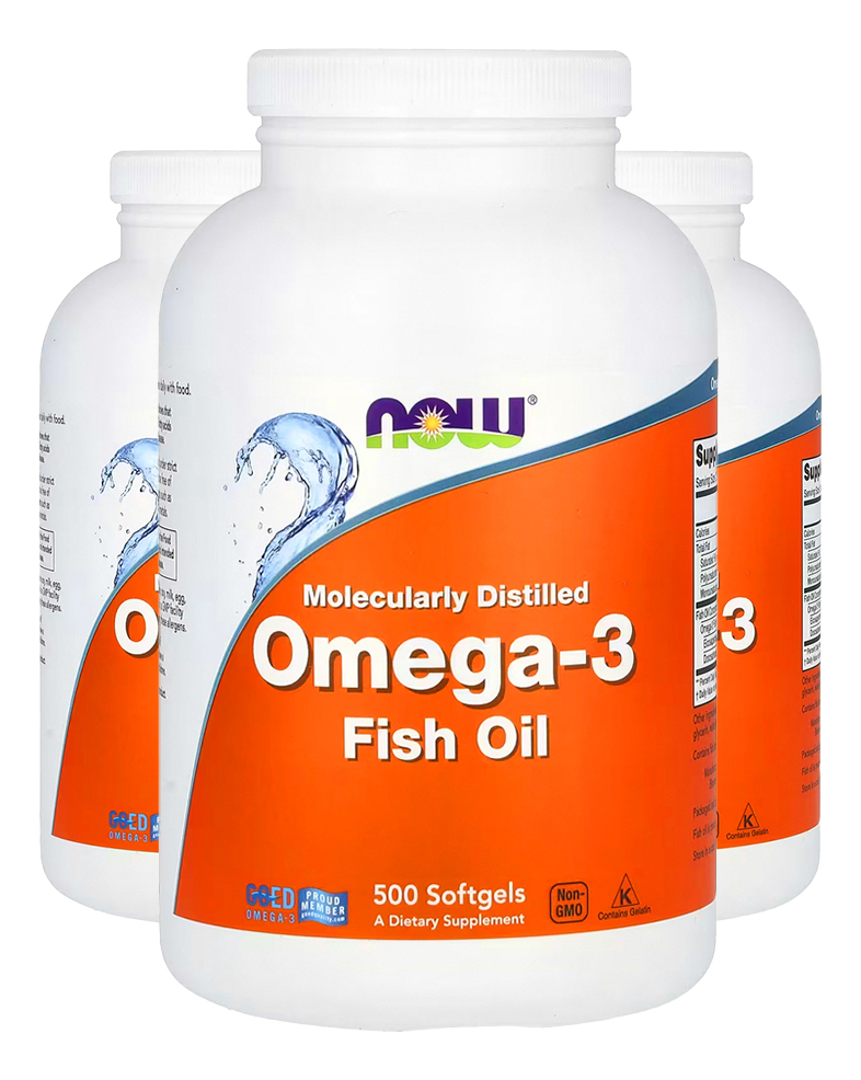 Now Foods Ômega-3 Molecularmente Destilado 500soft 3un