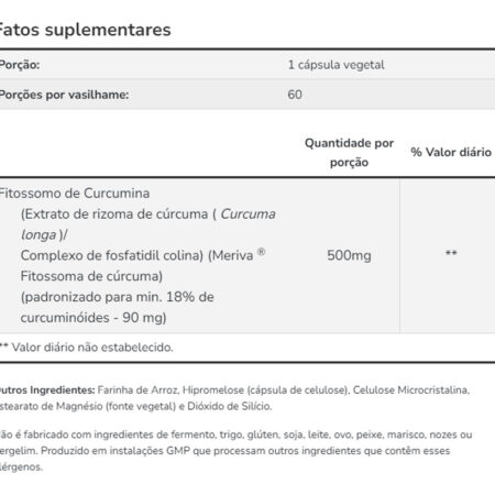Curcumina Fitossomo 500mg Now Foods 60cáps Importado 4un - Imagem 5