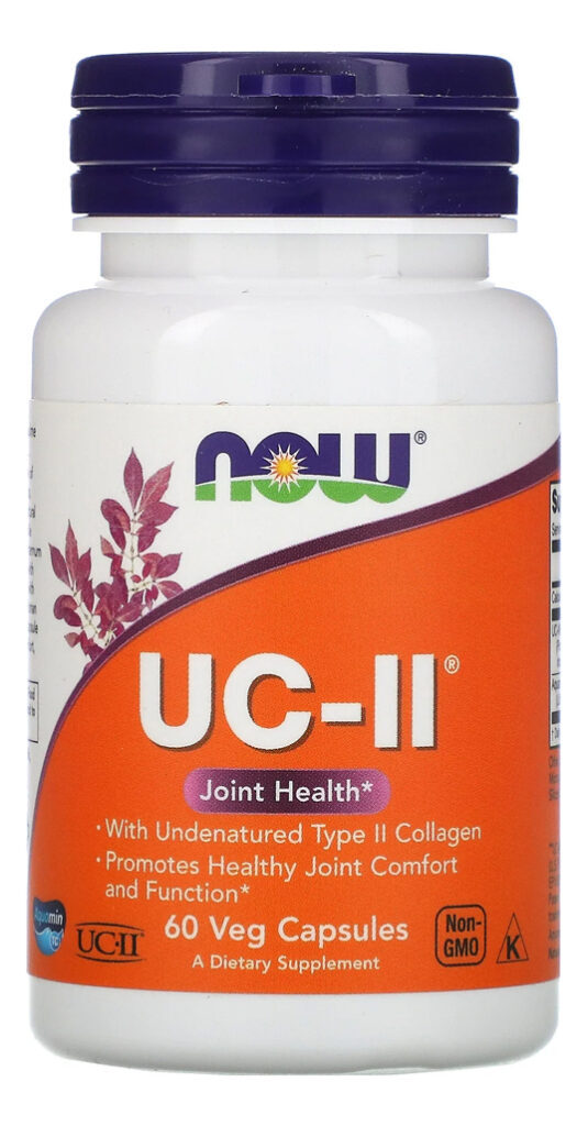 Colágeno Tipo 2 Uc-ii 40mg Now Foods 60 Veg Caps Sabor Sem Sabor