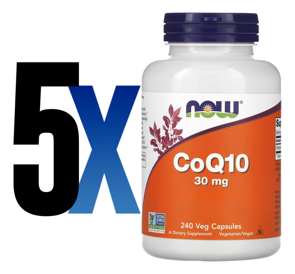 Coenzima Coq10 30mg Now Foods 240 Cáps Importado 5un - Imagem 2