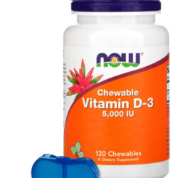 Vitamina D3 5000iu Now 120 Chewable Mastigável