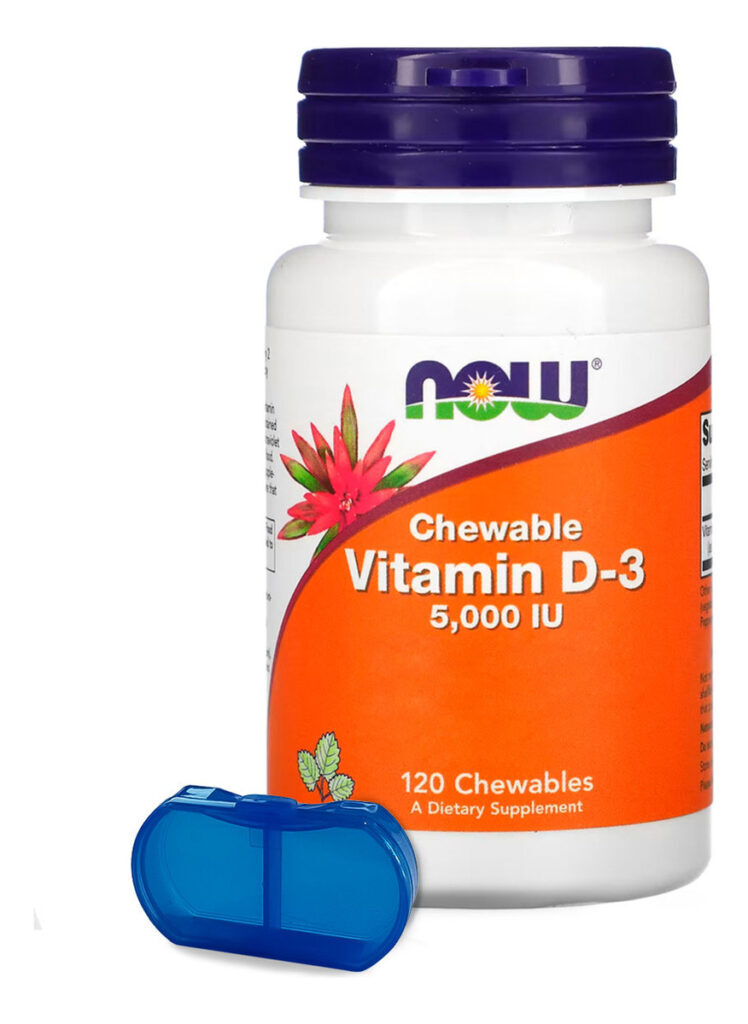 Vitamina D3 5000iu Now 120 Chewable Mastigável