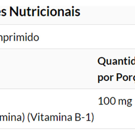 Vitamina B-1 100mg Now Foods 100 Tablets + Porta Cápsulas - Imagem 4