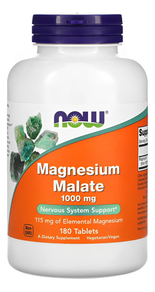 Magnésio Dimalato Malate 1000mg Now Foods 180tablets