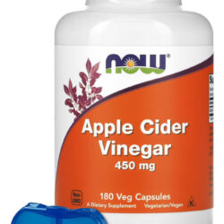 Vinagre De Maçã 450mg Now Foods 180 Veg Cáps + Porta Cápsula