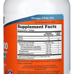 Óleo Krill 1000mg Dupla Força 120sft Importado 2un Now Foods
