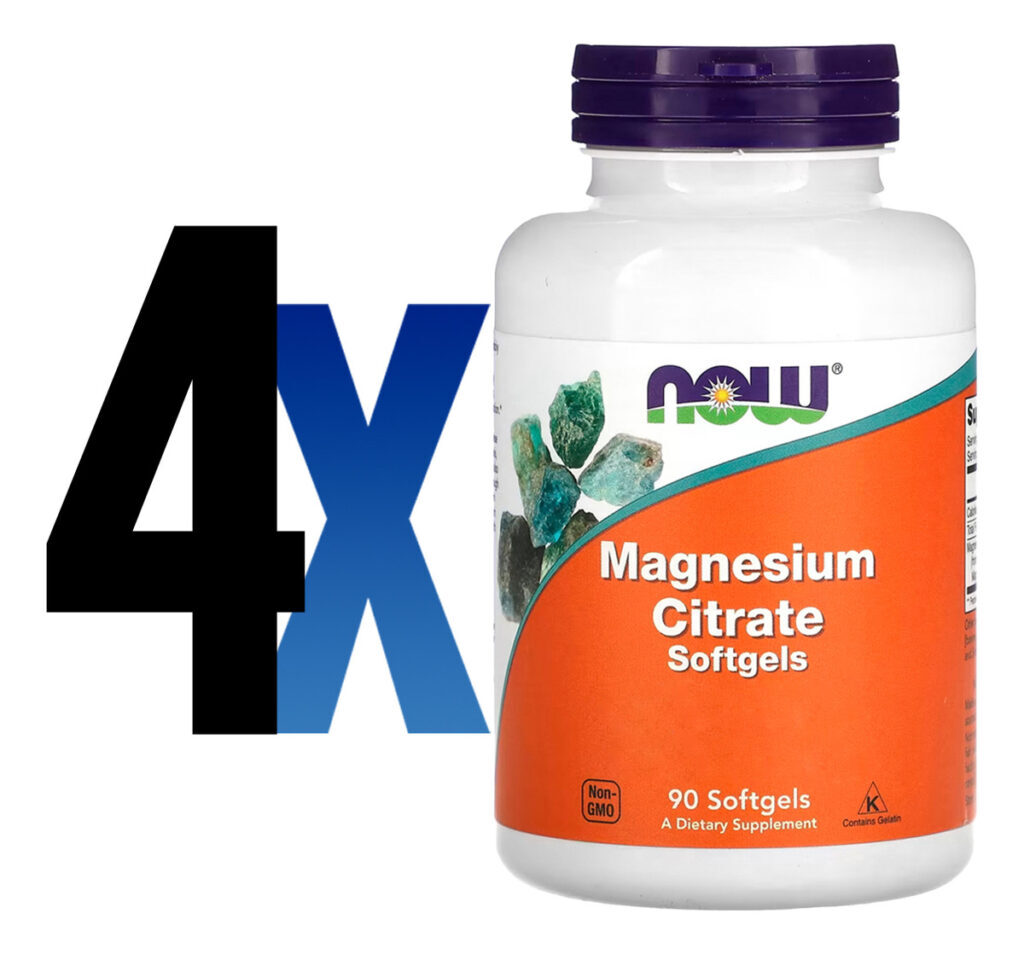 Citrato De Magnésio Now Foods 90 Softgels Importado 4un - Imagem 2