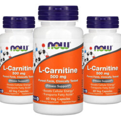 L Carnitina Now Foods 500mg 60veg Capsulas 5un Sabor Sem Sabor