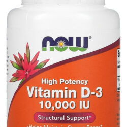 Vitamina D3 10000iu Alta Potencia Now 120 Softgels 4un Sabor Sem Sabor
