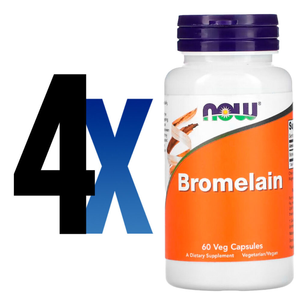 Bromelaína 500mg Now Foods 60 Cápsulas Importado 4un - Imagem 2