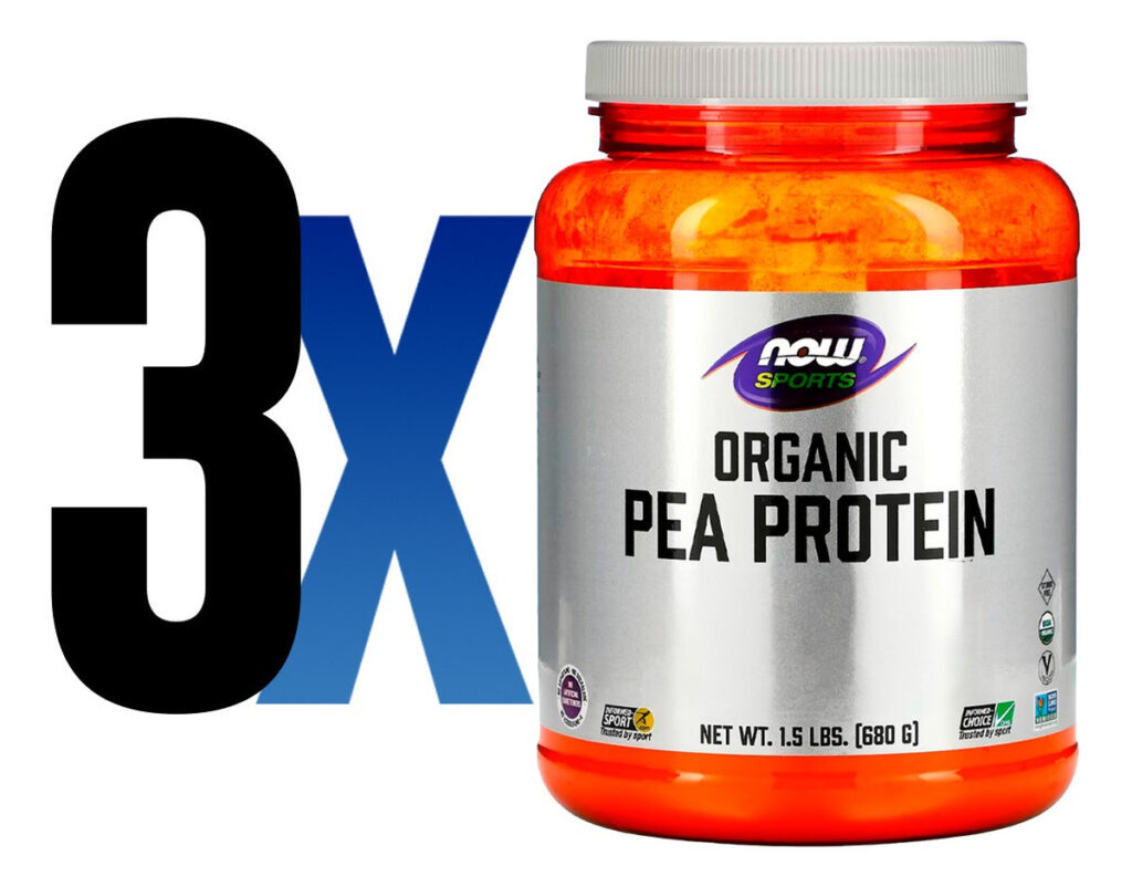 Proteína Ervilha Pó 680g Orgânica Importado 3un Now Foods - Imagem 2