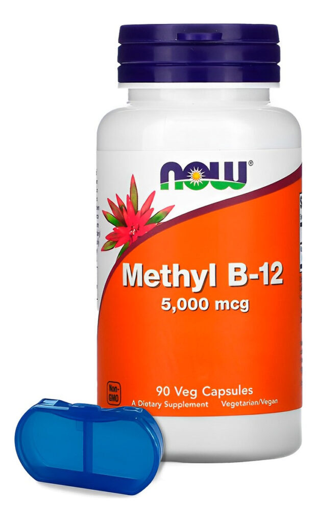 Metil B-12 5.000mcg Now Foods Methyl 90 Veg Cáps +porta Cáps