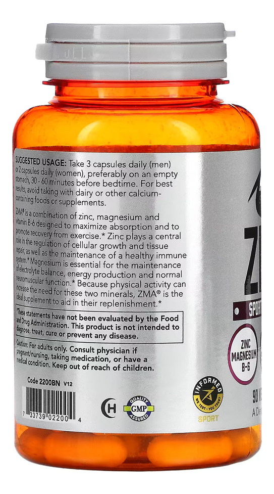 Zma Zinco Magnésio 800mg Now Foods 90 Caps + Porta Cápsulas - Imagem 3