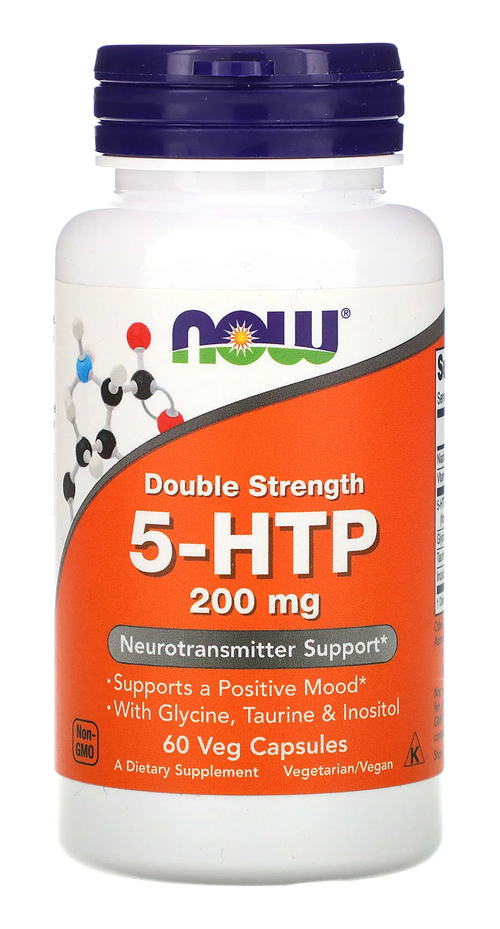 5-htp 200mg Now Foods 5-hidroxitriptofano 60veg Caps Eua/usa