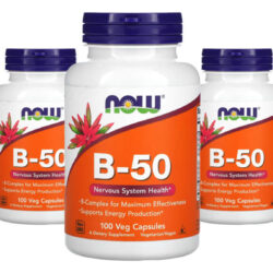 Vitamina B-50 Now Foods Vitaminas Complexo B 100veg Caps 5un