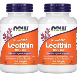 Lecitina Lecithin 1200mg Now Foods 100cap Softgels 4un
