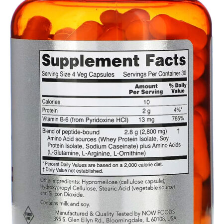 Amino Complete 120 Cápsulas Importado 5un Now Foods - Imagem 2