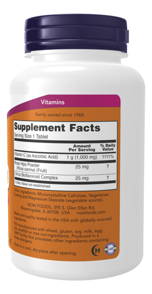 Suplemento En Comprimidos Now Antioxidant Protection Vitamina C De 100 Un - Imagem 2