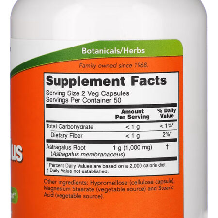 Astragalus Raiz 500mg 100 Veg Cápsulas Importado - Imagem 2