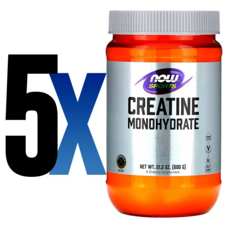 Creatina Em Pó 600g Puro Importado 5un Now Foods - Imagem 2