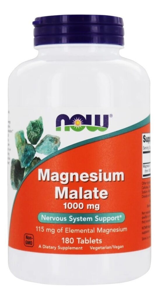 Magnésio Malato Now Foods 1000mg 180 Tabs - Imagem 4