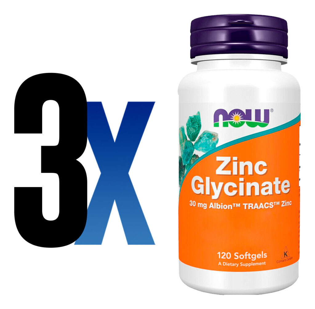 Now Foods Glicinato De Zinco 30mg 120 Softgels Importado 3u - Imagem 5
