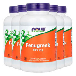 Feno-grego 500mg 250 Cáps Importado 5un Now Foods