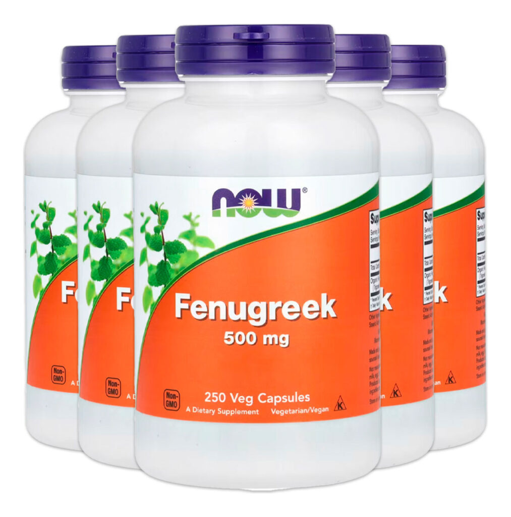 Feno-grego 500mg 250 Cáps Importado 5un Now Foods