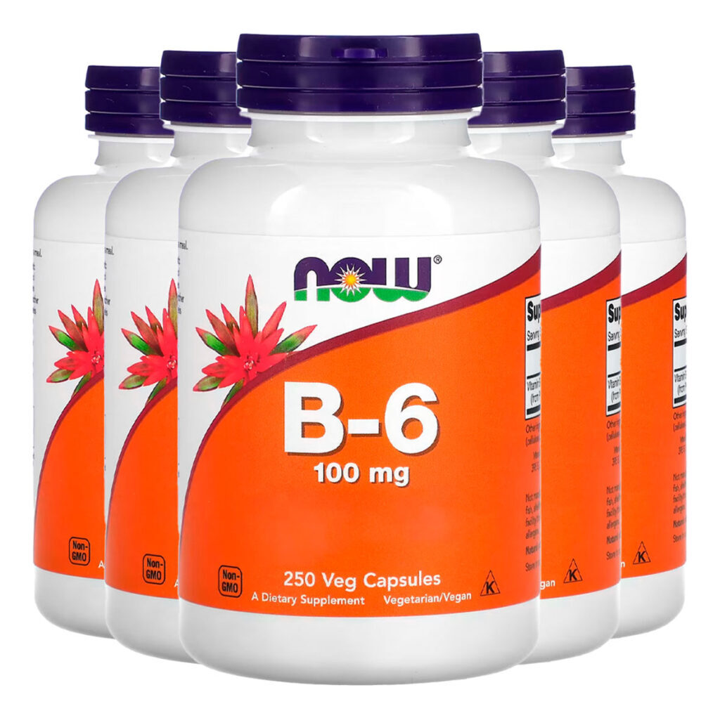 Vitamina B-6 100mg 250 Cáps Importado 5un Now Foods