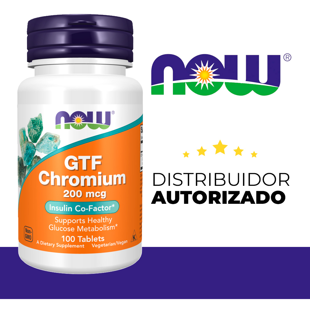 Cromo Gtf 200mcg Now Foods 100 Tablets Importado - Imagem 5