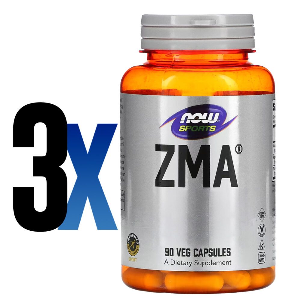 Zma Zinco Magnésio 800mg 90cáps Importado 3un Now Foods - Imagem 2