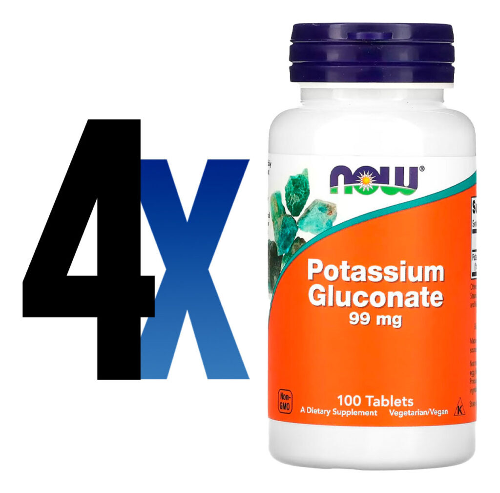 Gluconato De Potássio 99mg Now Foods 100 Tabs Importado 4un - Imagem 2