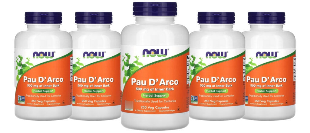 Pau Darco 500mg Now Foods 250veg Caps 5un Sabor Sem Sabor