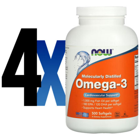 Ômega-3 Molecularmente Destilado 500soft 4un Now Foods - Imagem 2