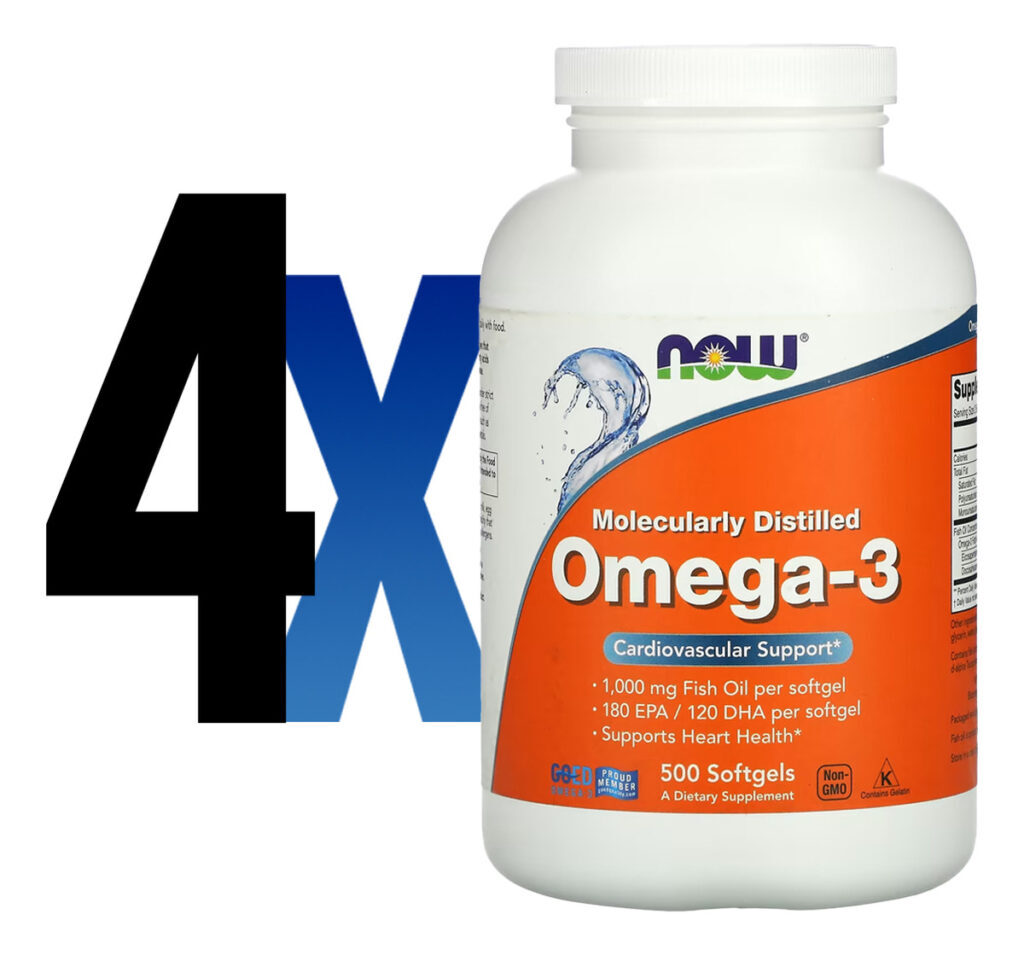 Ômega-3 Molecularmente Destilado 500soft 4un Now Foods - Imagem 2