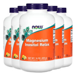 Magnésio Inositol Pó 454g Limonada Importado 5un Now Foods