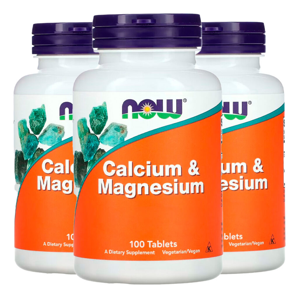 Cálcio E Magnésio Now Foods 500/250mg 100 Tabs Importado 3un