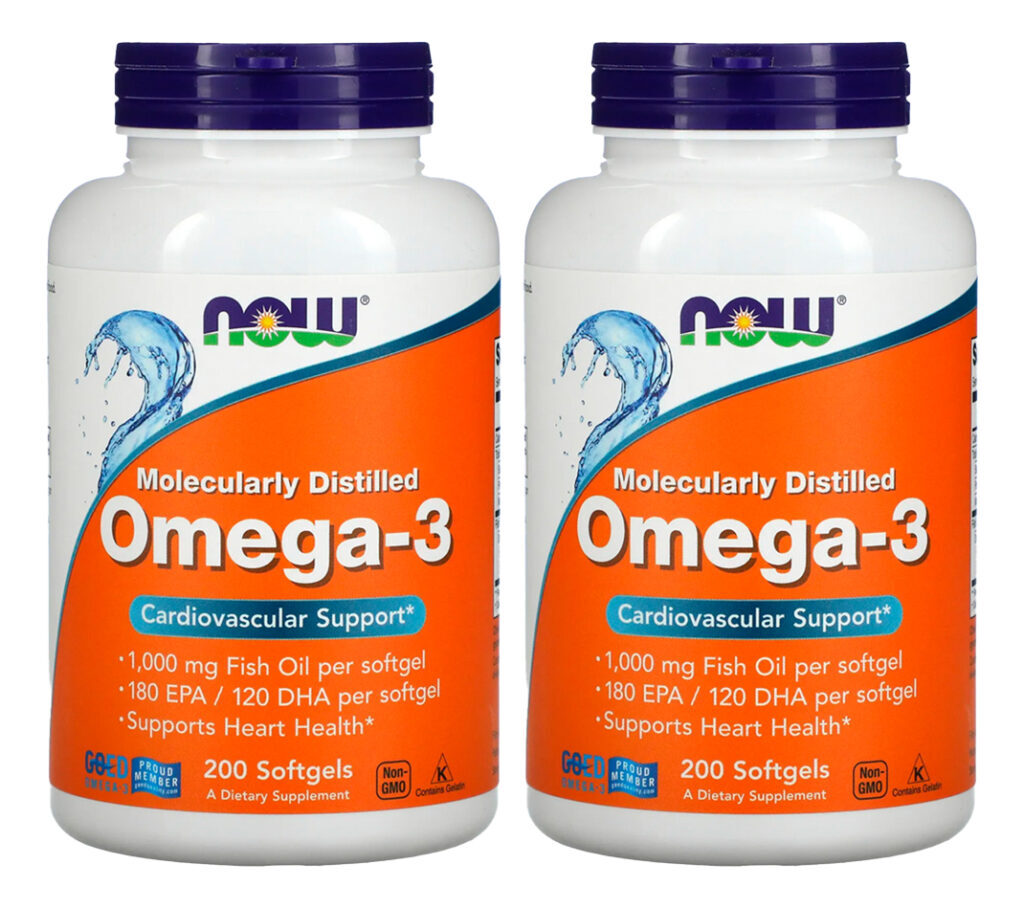 Ômega-3 Molecularmente Destilados Now Foods 200softgels 2un