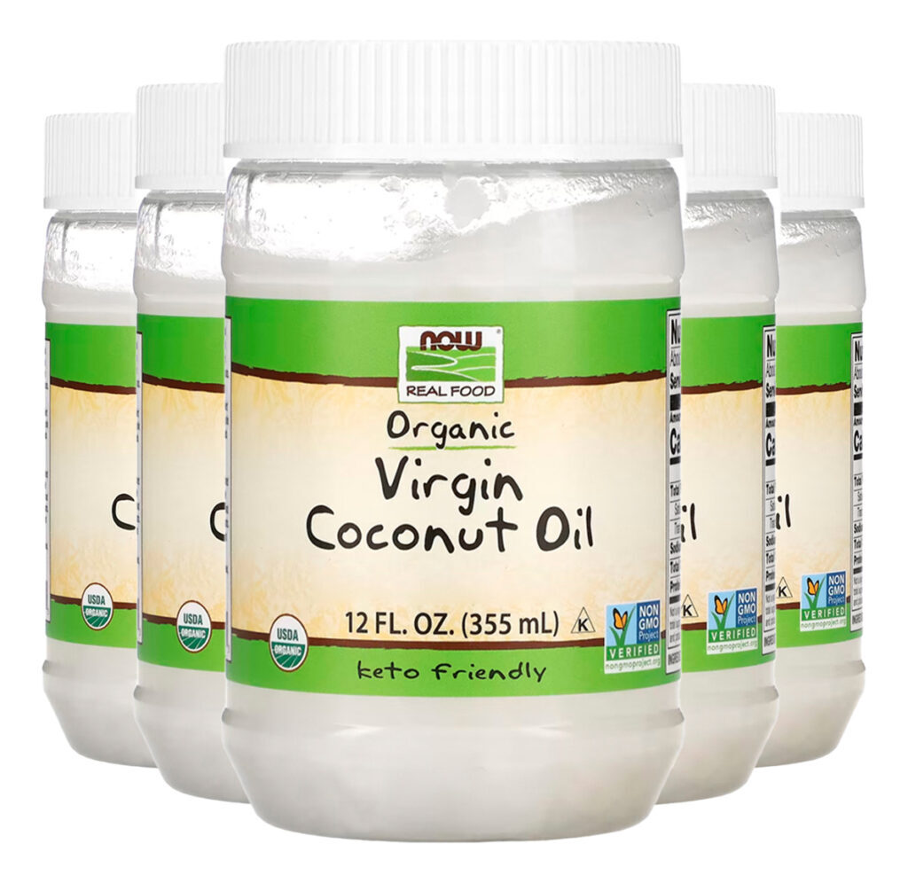 Óleo De Coco Virgem Now Foods 355ml 100% Puro Importado 5un