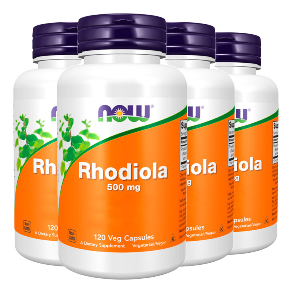 Extrato Rhodiola 500 Mg Now Foods 120 Veg Cáps Importado 4un