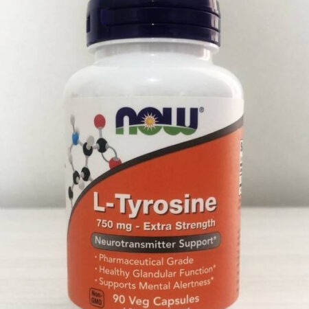 L Tirosina Tyrosine 750mg Força Extra 90cps Now Foods - Imagem 4