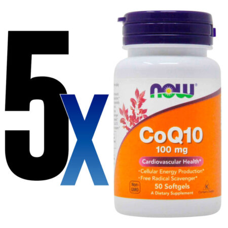 Now Foods Coenzima Coq10 100mg 50 Softgels 5un - Imagem 2
