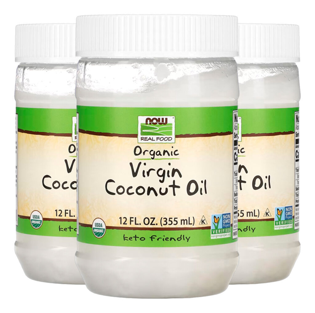 Óleo De Coco Virgem Now Foods 355ml 100% Puro Importado 3un