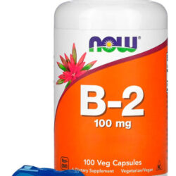 Vitamina B-2 100mg Now Foods 100 Cáps + Porta Cápsulas