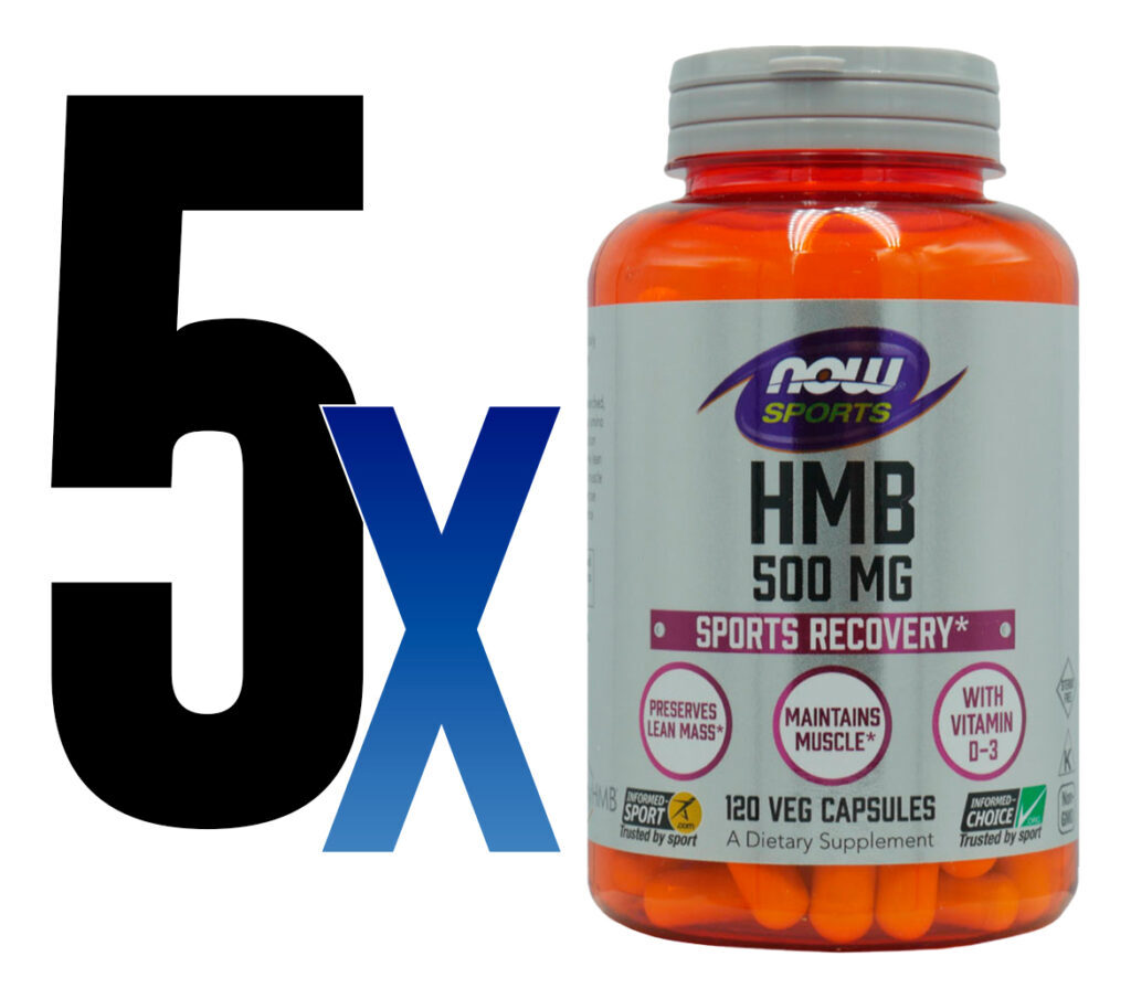 Hmb 500mg Now Foods Com Vitamina D3 120 Veg Caps 5un - Imagem 2