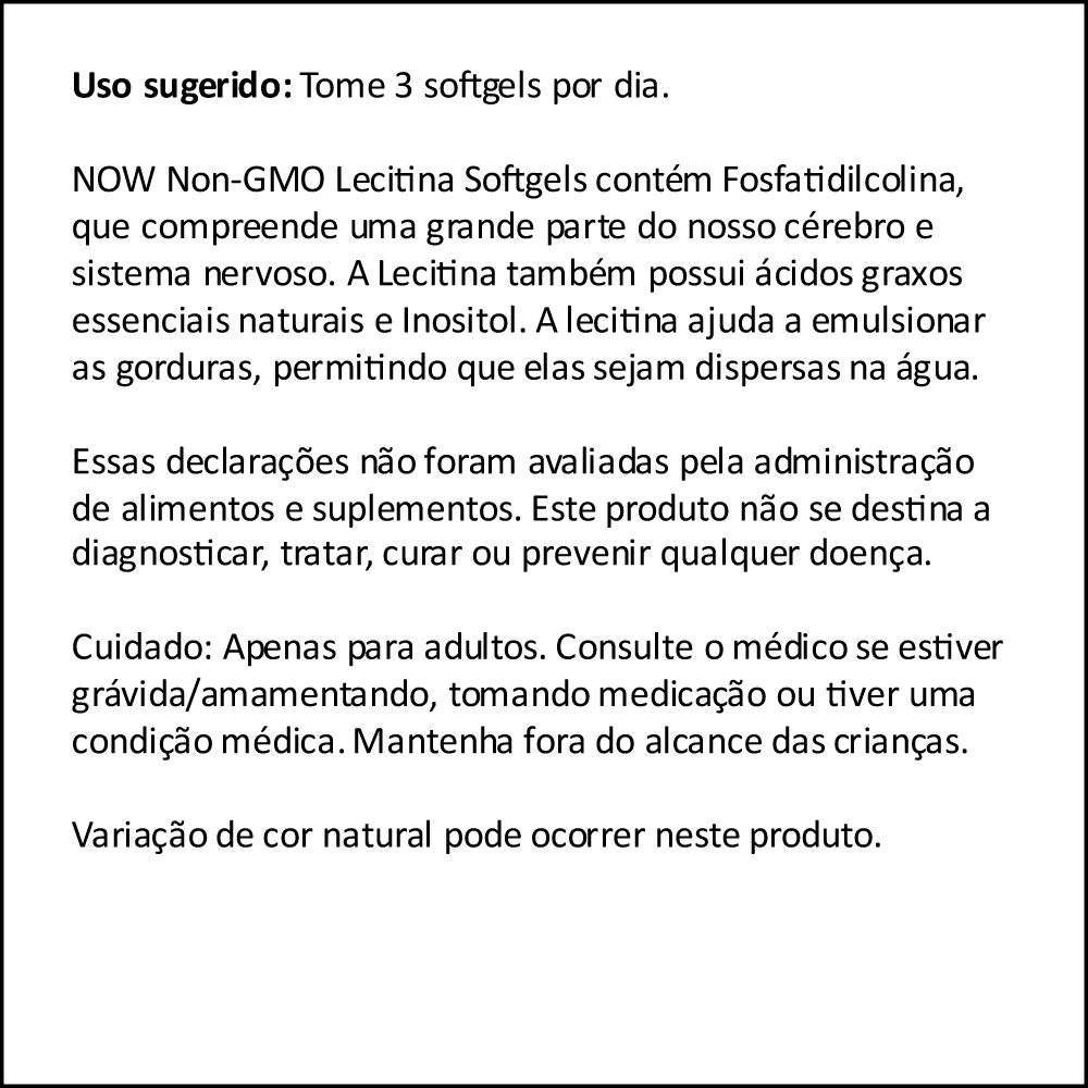 Lecitina 1200mg Now Foods 100cap Softgels + Porta Cápsulas - Imagem 4